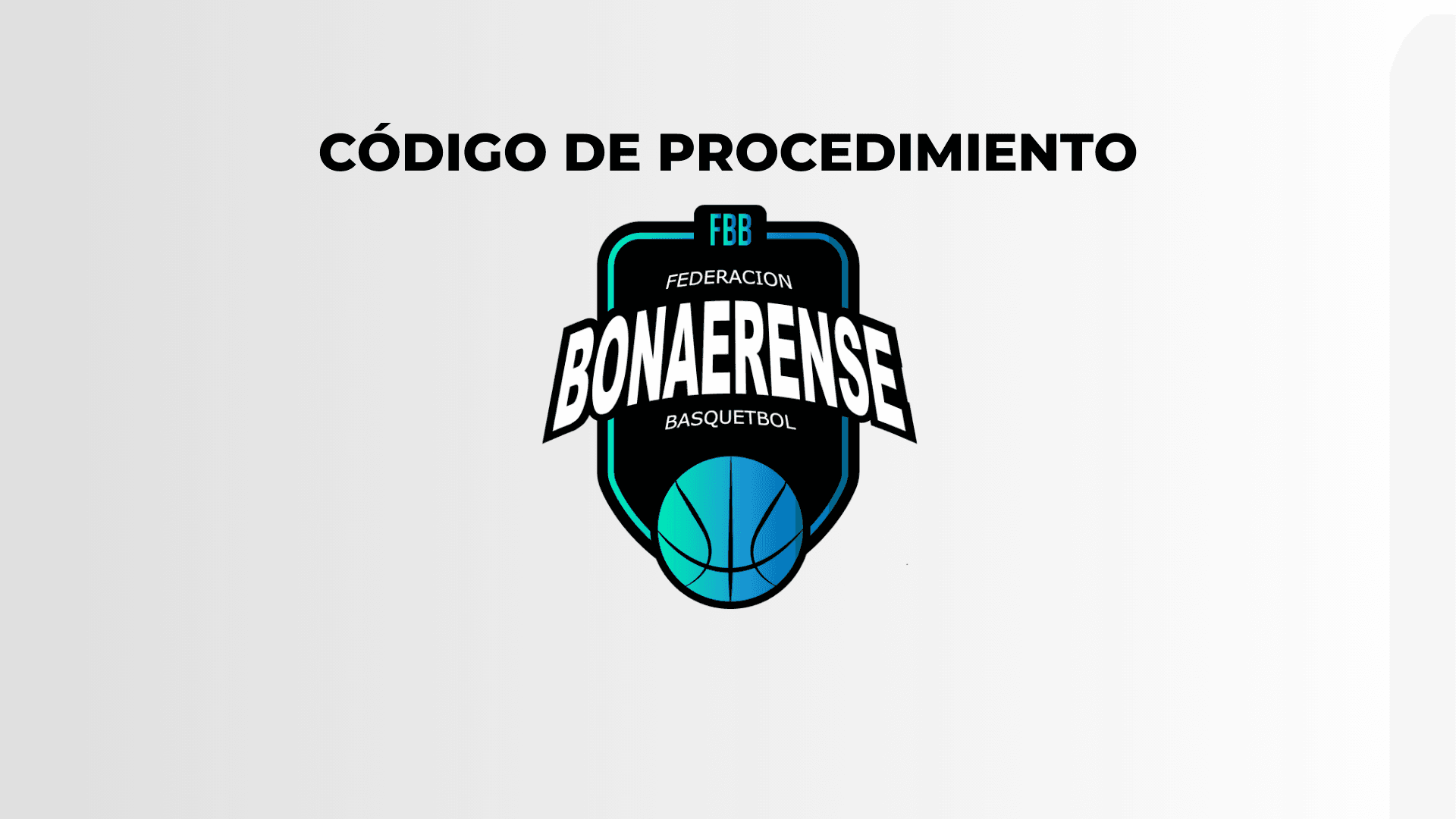 Código de procedimientos de la Federación Bonaerense de Básquetbol.