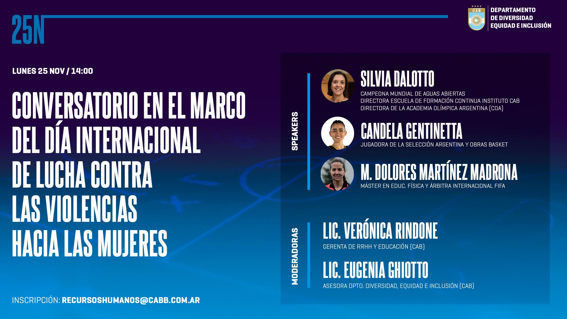 25N:Conversatorio en el marco del Dia internacional de lucha contra las violencias hacia las mujeres