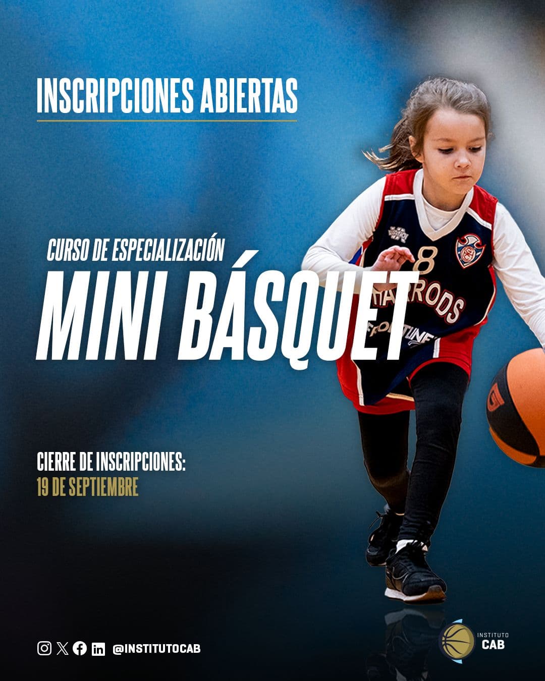Instituto CAB: ¡Inscripciones abiertas! Curso Especialización de Mini Básquetbol